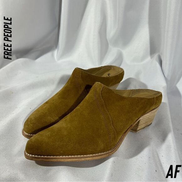 FREE PEOPLE NEW FRONTIER WESTERN MULES IN CAMEL TAN NEW SIZE 40 - Picture 4 of 7